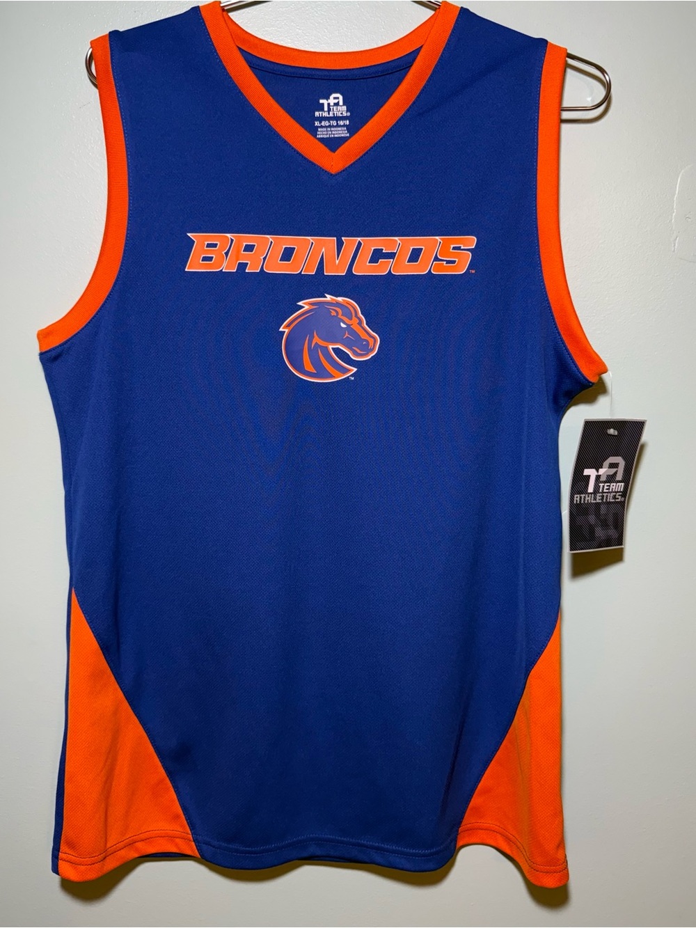 Broncos Blue & Orange Sleeveless Jersey - Team Athletics